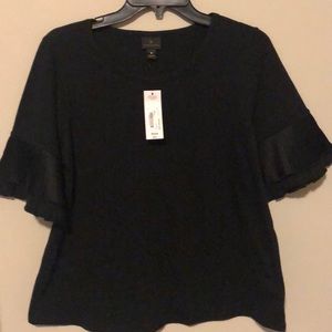 Worthington black career cotton top